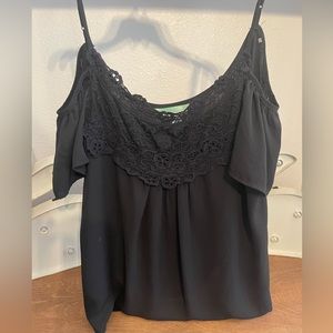 Black Off The Shoulder, Sheer Shirt